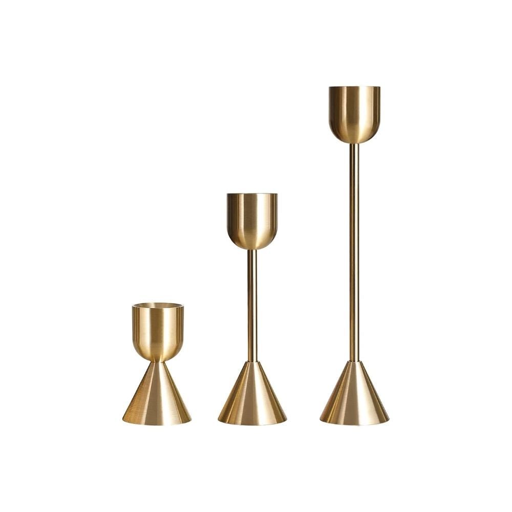 AURA Guldljusstakar 3 - pack – modern inredning från Lumi Home