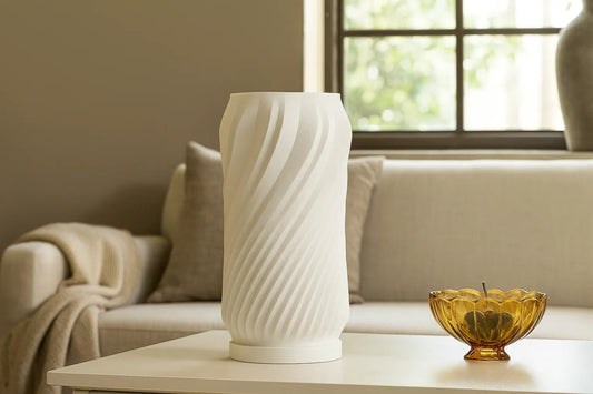 Minimalist Spiral 3D - Printad Lampa – modern inredning från Lumi Home