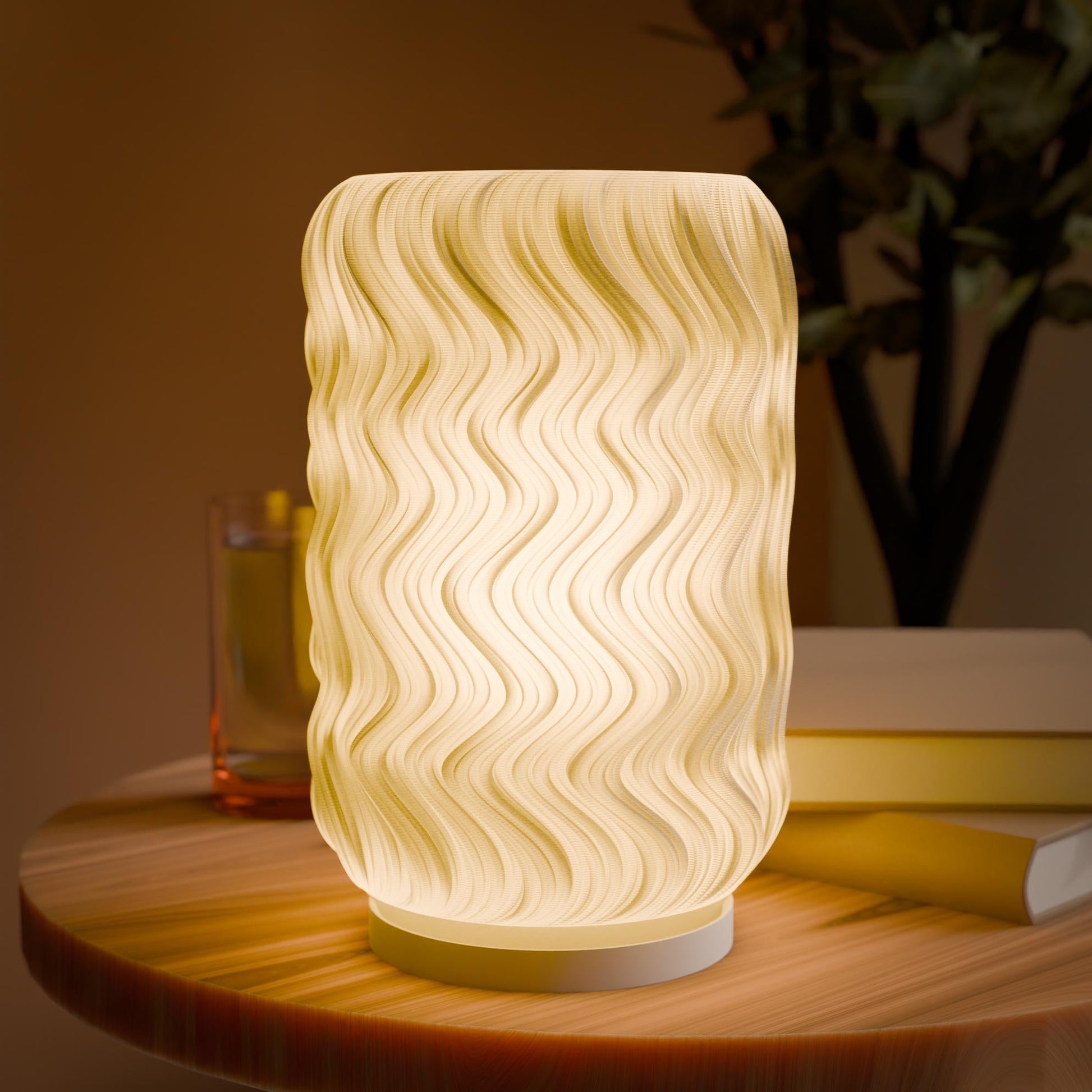 Wavy 3D - Printad Lampa – modern inredning från Lumi Home